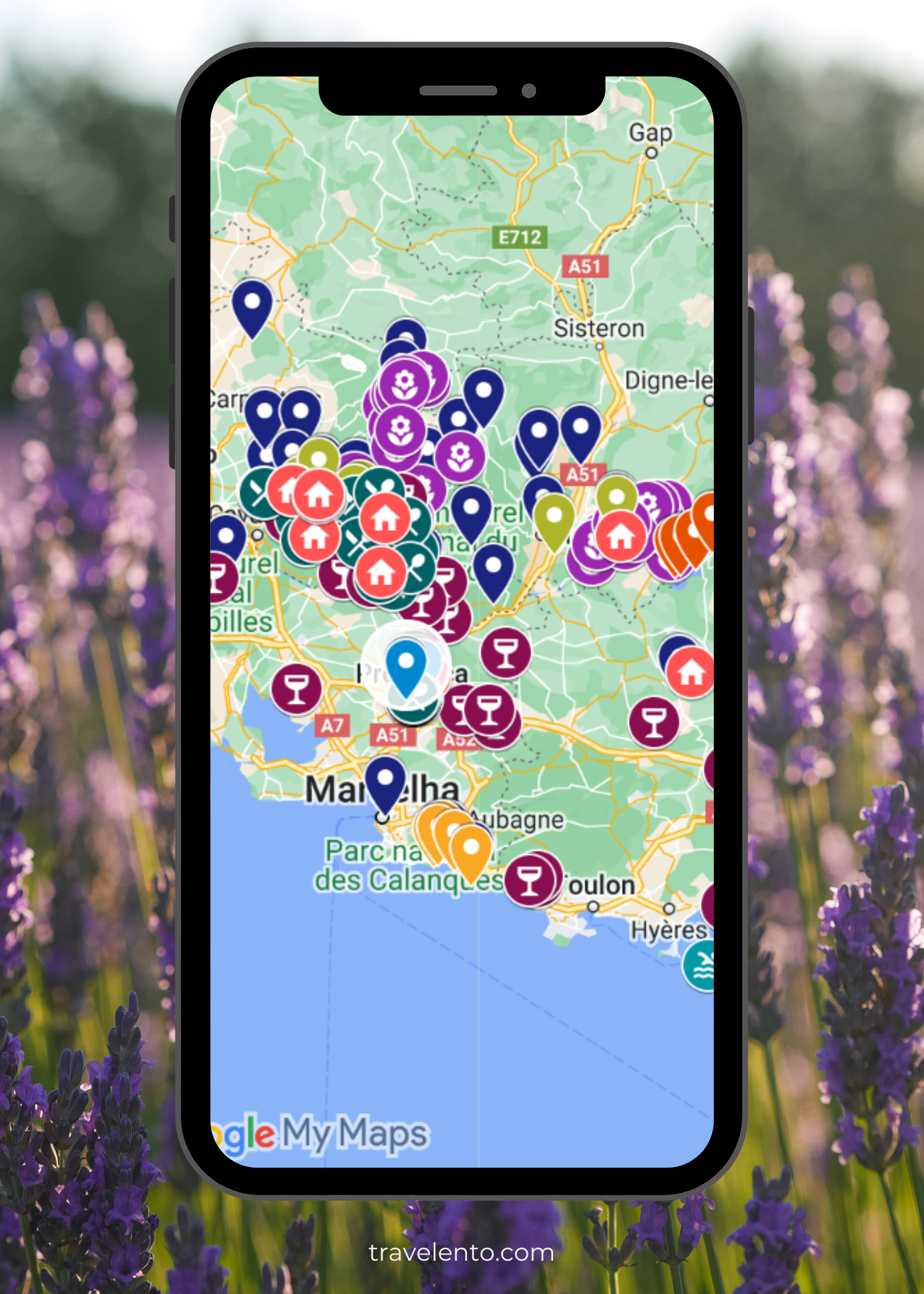 Personalized Google maps Provence