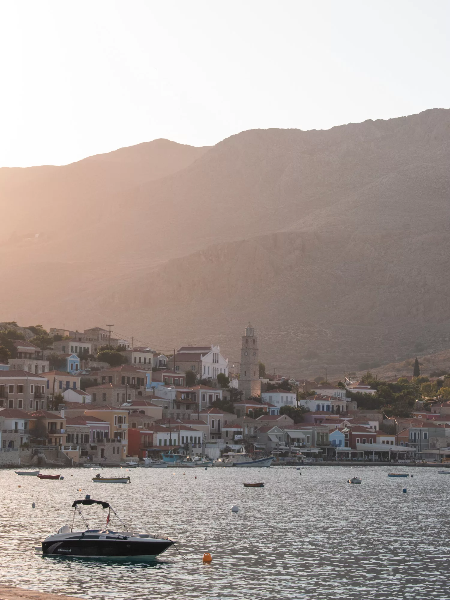 Sunset in Halki island Greece
